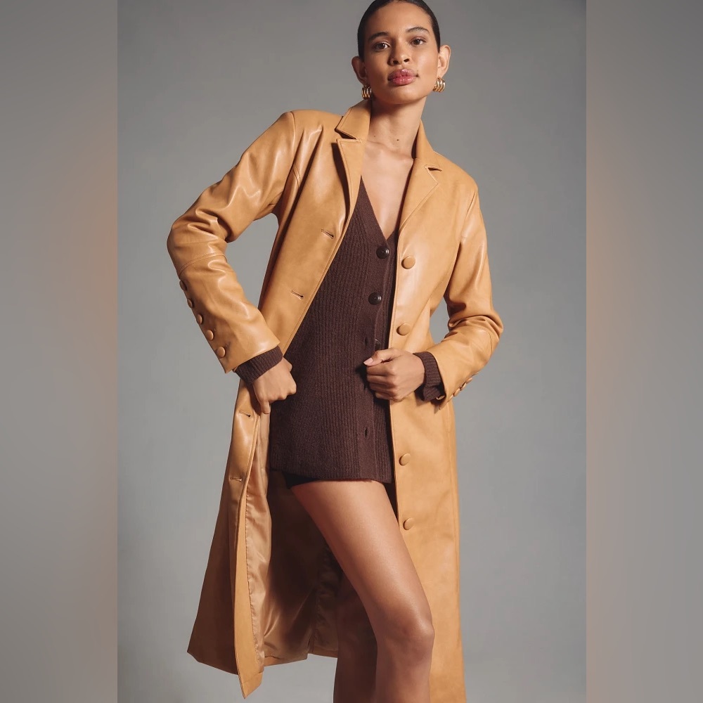 Anthropologie Avec Les Filles Coat Size XL Brown